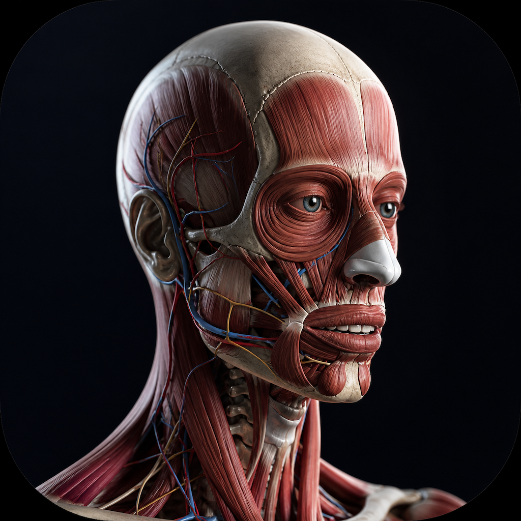 Human Anatomy App Icon - 3D body atlas and anatomy quiz